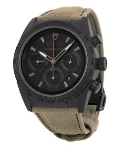 New Mens TUDOR Fastrider Black Shield Alcantara Ceramic Chrono Watch 42000CN AL
