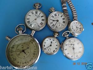 5 WEST END SWISS made, 1 RUSSIAN made, Pocket watches, All Original, All Working
