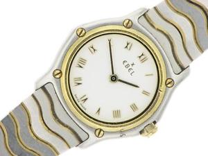 Ebel Classic Wave Ladies Watch Stainless Steel and Gold With Roman Numeral Dial