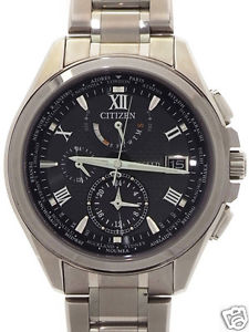 Auth CITIEN Exceed AT9054-57E Solar Quartz Titanium Men's watch