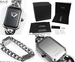 CHANEL Premiere Chain Vintage H3248 SS QZ Quartz Silver Watch Excellent++ Mint