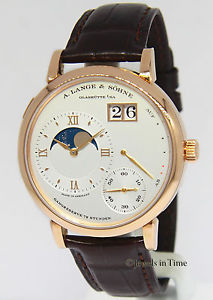 A. Lange & Sohne Grand Lange 1 Moonphase 18k Rose Gold Mens Watch NEW 139.032