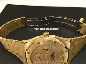 AUDEMARS PIGUET QUANTIEME PERPETUAL CALENDAR YELLOW GOLD BRACELET $83,400 RETAIL