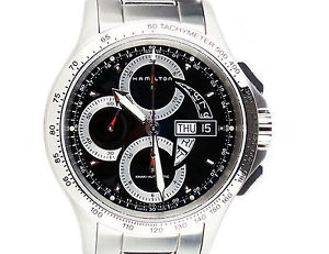 Hamilton H64616131 Khaki King Chronograph Black Dial Men's Stainless Steel Watch