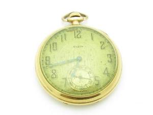 14k Yellow Gold Elgin Pocket Watch in Perfect Working Condition Solid Gold