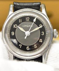 LEMANIA 192G Vintage Forties Mens Stainless steel sweep seconds watch cal. S27