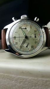 VINTAGE WITTNAUER 3 REGISTER CHRONOGRAPH VALJOUX 72 MOVEMENT STAINLESS STEEL