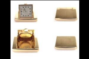 18 K Gold Flip purse travel Watch