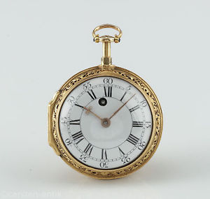 Daniel Quare London 1720 verge Fusee Pocket watch ¼ repeater 22k gold Spindeluhr