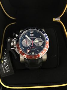 Graham GMT Chronofighter Oversize Stainless Steel 47mm Blue & Red GMT