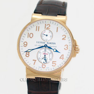 Ulysse Nardin Maxi Marine Chronometer Ref 266.66 18K Rose Gold Box Papers