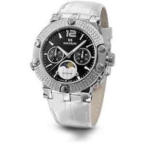 SECULUS WOMEN'S EMIRETTE 37MM LEATHER BAND QUARTZ WATCH 1690.5.706 LW SSST B