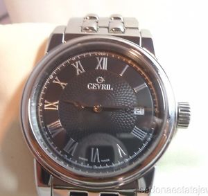 GV2 BY Gevril Park Swiss AUTOMATIC Limited Edition Watch 2503 Black Face