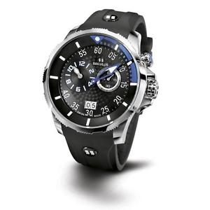 SECULUS MEN'S PHANTOMAS 42MM SILICONE BAND QUARTZ WATCH 4505.3.422 SIL SS BA