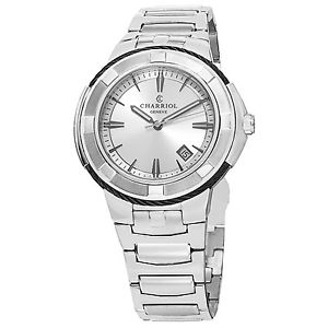 Charriol Celtic XL Men's 43mm Silver Steel Bracelet & Case Watch CE443B.930.103