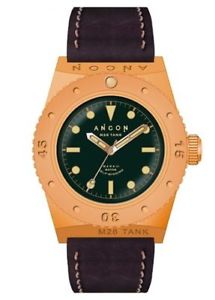 BRAND NEW ANCON M26 TANK MK III MK306 CuSn8 Bronze Watch GREEN DIAL