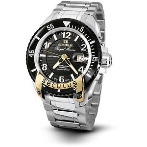 SECULUS MEN'S ROYAL MARINE FLAGSHIP 48MM AUTOMATIC WATCH 3441.7.2824 M SSY B
