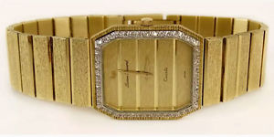14k Solid Gold Lucien Piccard Quartz Wristwatch 94 GRAMS