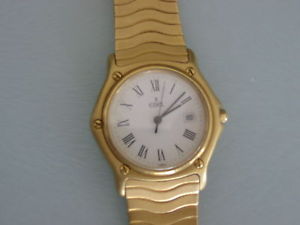 18ct GOLD EBEL CLASSIC WAVE BRACELET WATCH MENS LADIES UNISEX