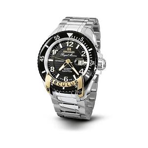 SECULUS MEN'S ROYAL MARINE FLAGSHIP 42MM AUTOMATIC WATCH 3442.7.2824 M SSY B