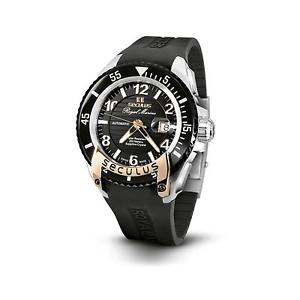 SECULUS MEN'S ROYAL MARINE FLAGSHIP 42MM AUTOMATIC WATCH 3442.7.2824 SIL SSR B