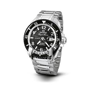 SECULUS MEN'S ROYAL MARINE FLAGSHIP 42MM AUTOMATIC WATCH 3442.7.2824 M SS B
