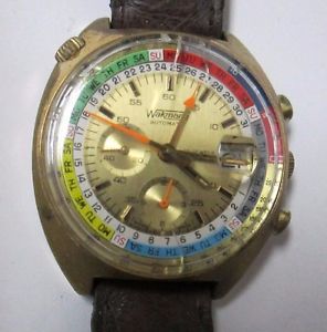 1970's Men's WAKMANN Automatic 17J Yachting Regate Chronograph Watch Running