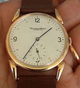 Internacional watch& Cª  -solid gold watch 19k- caliber 83  year 1940-45