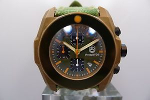 VINTAGE VDB TIMER 2 BRONZE CHRONOGRAPH 3 STRAPS LIMITED 20 PCS 200M SOLD OUT