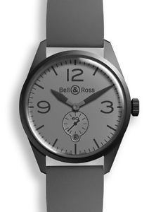 new Bell&Ross BR123-95-SC18039 Steel PVD COMMANDO $3200