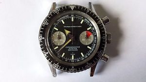VINTAGE NIVADA GRENCHEN CHRONOMASTER AVIATOR Sea dive Cal. Valjoux 23 SWISS MADE