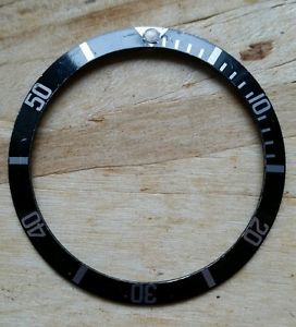 Rare Rolex Vintage Insert Inlay Bezel Submariner Long Five 6536 5513 1680 FAT