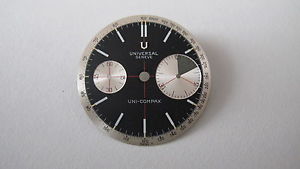 Very rare Universal Geneve Uni-Compax dial NOS