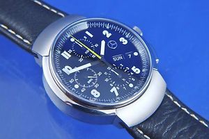 Vintage Mercedes Automatic Chronograph Watch NOS Valjoux 7750 New Old Stock NOS