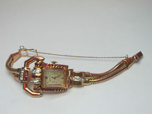 > AWESOME < Women's 14K w/ Rubies & Diamonds Lucien Piccard Watch 39.7 grams