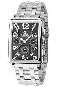 Gevril Men's 5012B AVENUE OF AMERICAS Automatic Chronograph Steel Wristwatch