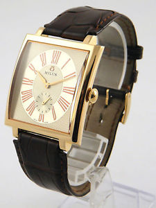 GROßE MILUS HERIOS ARMBAND UHR 750 / 18 KARAT ROSÉ GOLD HANDAUFZUG