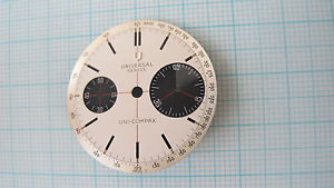 Very rare Universal Geneve Uni-Compax dial NOS