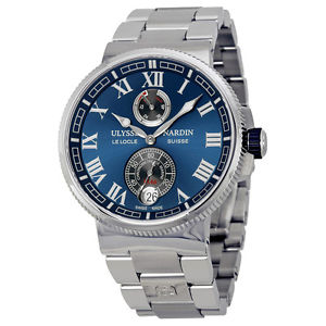 Ulysse Nardin Marine Chronometer Blue Dial Mens Watch 1183-126-7M-43