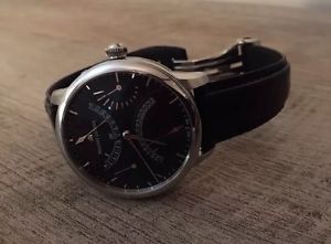 Maurice Lacroix Men's Masterpiece Black Dial Retrograde Watch MP6518-SS001-330