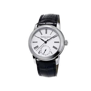 FREDERIQUE CONSTANT MEN'S 42MM BLACK LEATHER BAND AUTOMATIC WATCH FC-710MS4H6