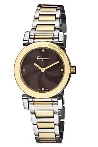 Ferragamo Women's FP1740016 SALVATORE LADY Diamonds Two-Tone Steel Wristwatch