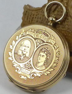 Weltrarität Kaiser-Uhr zur goldenen Hochzeit Kaiser Wilhelm I.& Kaiserin Augusta
