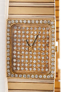 Estate Swiss $10,000 2ct VS G Diamond 14k Yellow Gold Mens Dress Watch 76g HEAVY