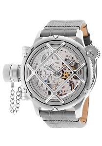 New Mens Invicta 14629 Russian Diver Nautilus Swiss Mechanical Leather Watch
