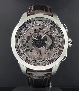 Villemont World Time Date Limited Edition x /25 Wings Bridges 46mm Swiss Watch