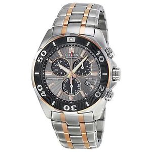 Citizen BL5446-51H Mens Grey Dial Analog Quartz Watch with Stainless Steel Strap