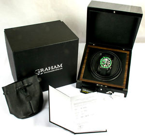 Graham Silverstone Black/Green Chronograph Luxury Swiss Watch 2SAAB.B02A 44mm