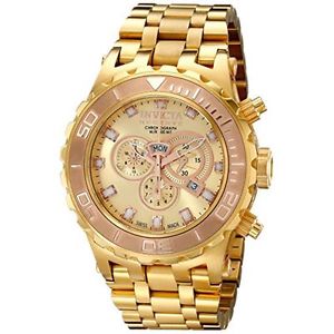 Invicta 14032 Mens Champagne Dial Analog Quartz Watch with Stainless Steel Strap