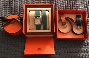 AUTH Hermes CAPE COD GM Double Tour Watch with 2 extra bands